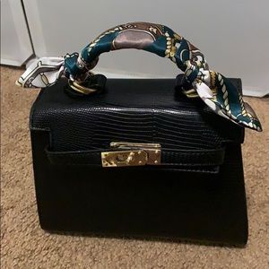 Mini crossbody black color bag women